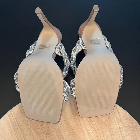 Steve Madden Silver Braided Strap Heels - Picture 5 of 7